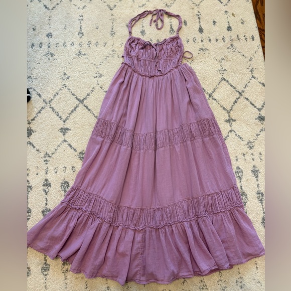 Free People Taking Sides Maxi Dress Lilac - Picture 3 of 10